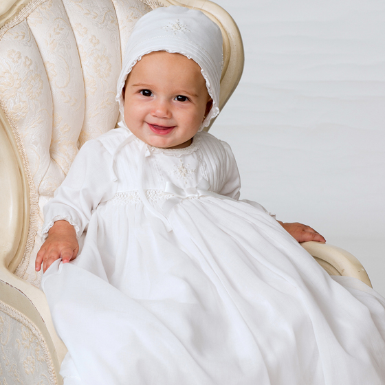 Sarah Louise Christening Gown & Bonnet - 1166
